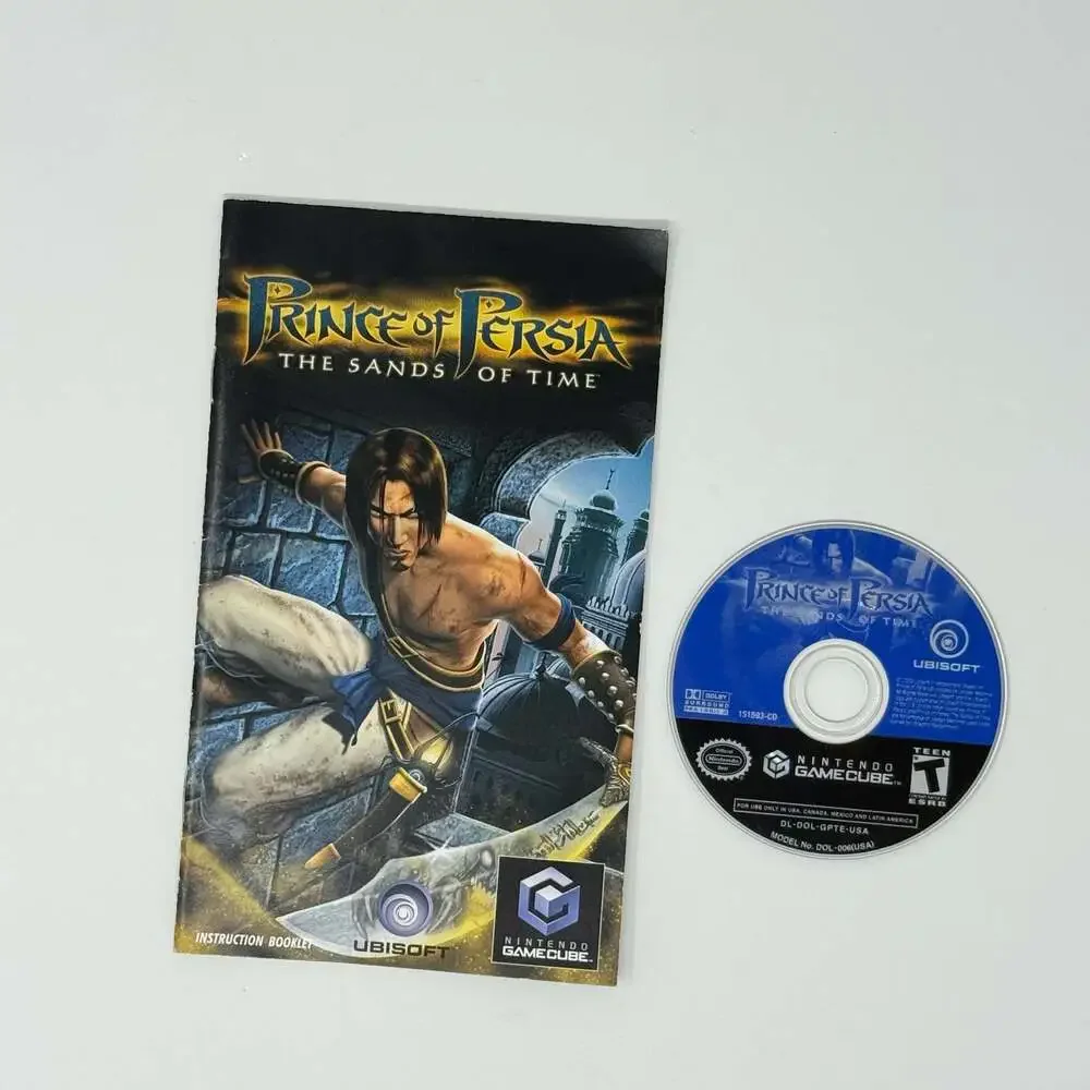 Prince of Persia: The Sands of Time Nintendo GameCube Disc and Manual
